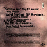 KRS-One : Can't Stop, Won't Stop / The MC / Word Perfect (12", Single)