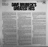 Dave Brubeck : Dave Brubeck's Greatest Hits (LP, Comp, Mono)