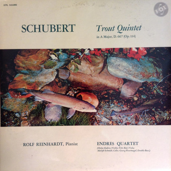 Franz Schubert : Rolf Reinhardt, Endres-Quartett : Trout Quintet In A Major, D. 677 (Op. 114) (LP, Album)