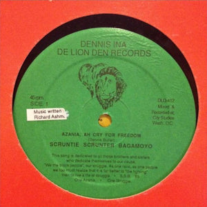 Scruntie Scrunter : Azania, Ah Cry For Freedom / Kings And Queens (12")