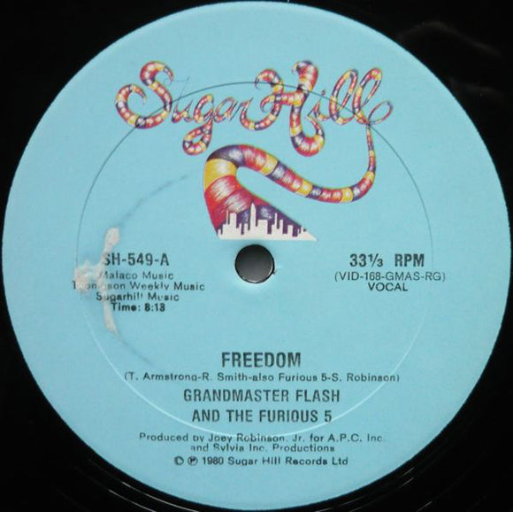 Grandmaster Flash & The Furious Five : Freedom (12