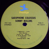 Sonny Rollins : Saxophone Colossus (LP, Album, RE)