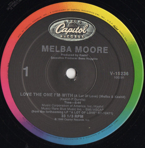 Melba Moore & Kashif : Love The One I'm With (A Lot Of Love) / Don't Go Away (12
