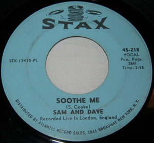 Sam & Dave : Soothe Me (7", Single)