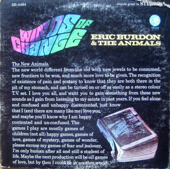 Eric Burdon & The Animals : Winds Of Change (LP, Album, Gat)