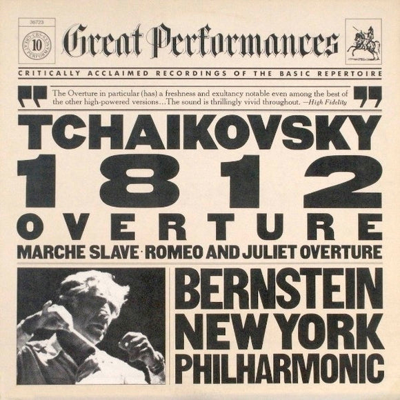 Pyotr Ilyich Tchaikovsky, Leonard Bernstein, The New York Philharmonic Orchestra : 1812 Overture / Marche Slave / Romeo And Juliet Overture (LP, Comp, RM)