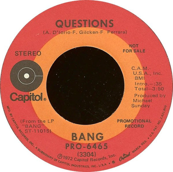 Bang (12) : Questions (7