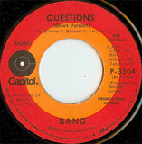 Bang (12) : Questions (7", Single, Mono, Promo)