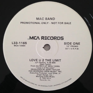 Mac Band Featuring The McCampbell Brothers : Love U 2 The Limit (12", Single, Promo)