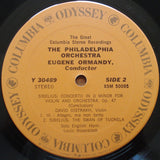 David Oistrach ,  The Philadelphia Orchestra / Eugene Ormandy, Jean Sibelius : Concerto In D Minor / The Swan Of Tuonela (LP)