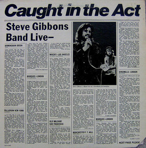 Steve Gibbons Band : Caught In The Act (LP, Album)