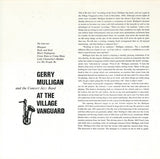 Gerry Mulligan & The Concert Jazz Band : At The Village Vanguard (LP, Album, Mono, Gat)