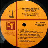 George Benson : Body Talk (LP, Album, Gat)