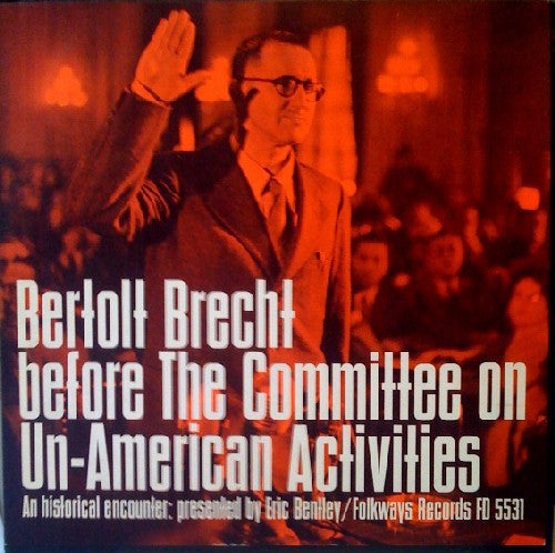 Bertolt Brecht : Before The Committee On Un-American Activities (LP)