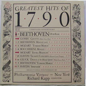 Philharmonia Virtuosi, Richard Kapp : Greatest Hits Of 1790 (LP, Album)