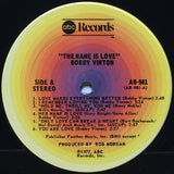 Bobby Vinton : The Name Is Love (LP, Album)