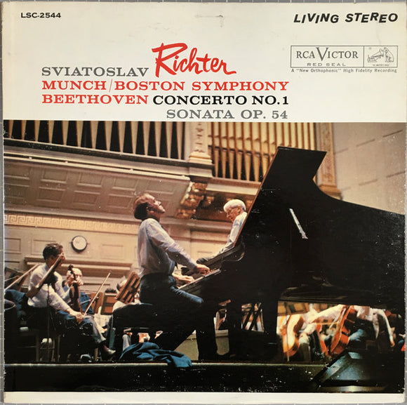 Sviatoslav Richter, Charles Munch, Boston Symphony Orchestra / Ludwig van Beethoven : Concerto No. 1 / Sonata Op. 54 (LP, Hol)