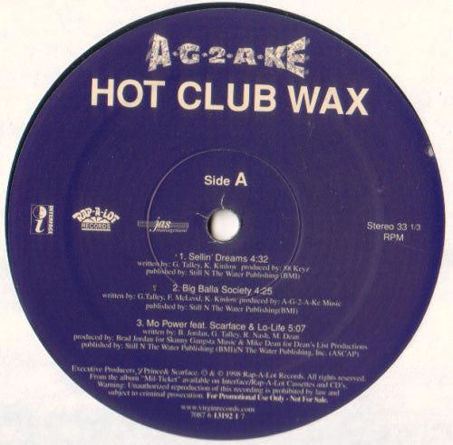 A-G-2-A-KE : Hot Club Wax (12