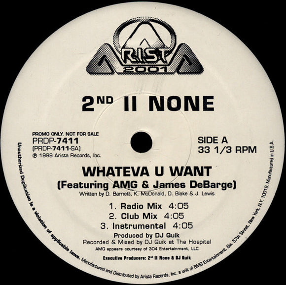 2nd II None : Whateva U Want / Pawdy (12