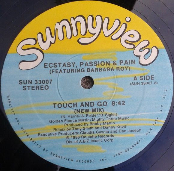 Ecstasy, Passion & Pain Featuring Barbara Roy : Touch And Go (12