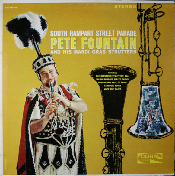 Pete Fountain And His Mardi Gras Strutters : South Rampart Street Parade (LP, Album, Pin)