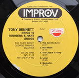 Tony Bennett : Tony Bennett Sings 10 Rodgers & Hart Songs (LP)