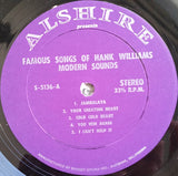 Modern Sounds : Famous Songs Of Hank Williams - A Return Trip With Modern Sounds In Modern Rock-Acid Sound (LP, Album)