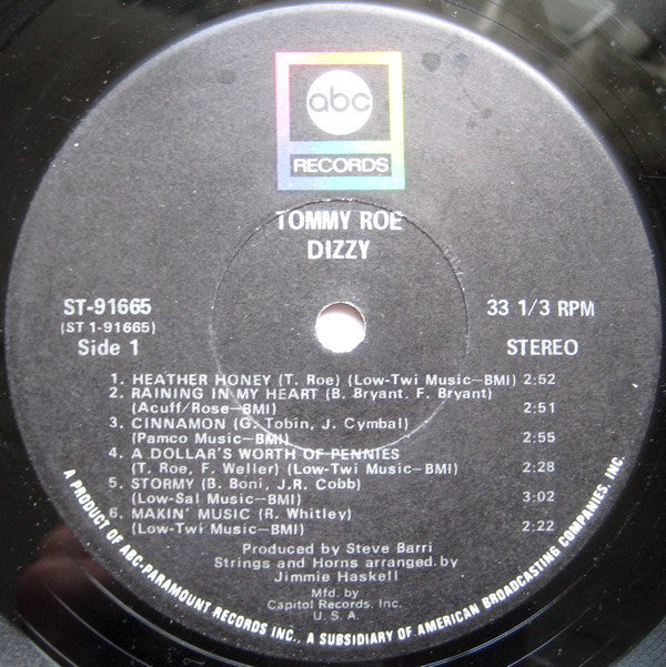 Buy Tommy Roe : Dizzy (LP, Album, Club) Online for a great price