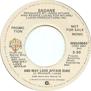 Marc Sadane : One-Way Love Affair (7", Single, Promo)
