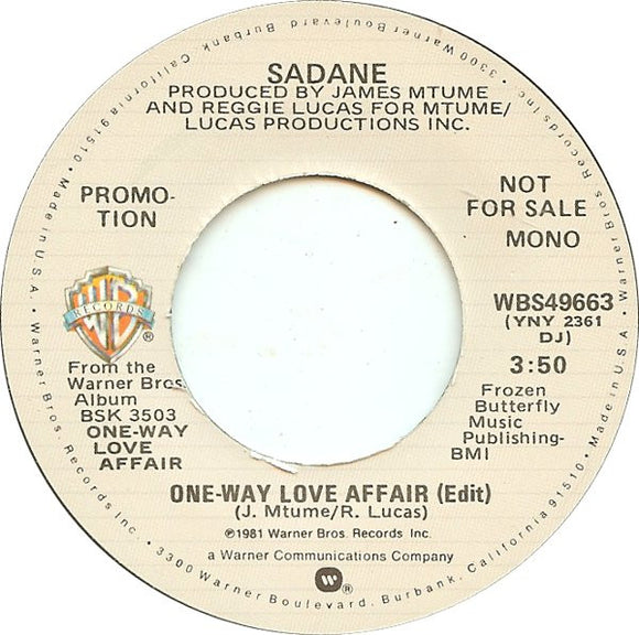 Marc Sadane : One-Way Love Affair (7
