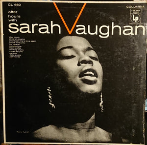 Sarah Vaughan : After Hours With Sarah Vaughan (LP, Album, RP)