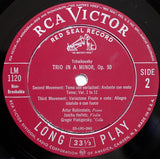 Tchaikovsky* / Artur Rubinstein*, Jascha Heifetz, Gregor Piatigorsky : Trio In A Minor, Op. 50 (LP, Album, Mono)