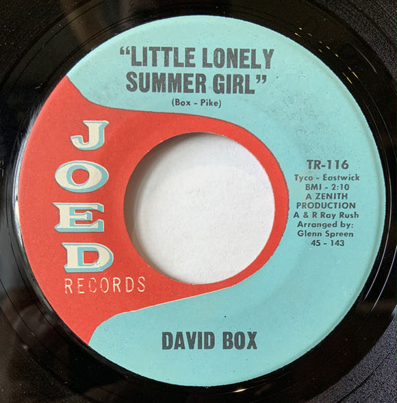 David Box : Little Lonely Summer Girl / No One Will Ever Know (7