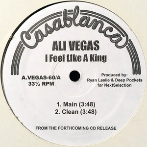 Ali Vegas : I Feel Like A King (12")