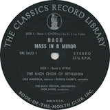 Johann Sebastian Bach / The Bach Choir Of Bethlehem : B Minor Mass (3xLP + Box)