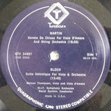 Ernest Bloch / Paul Hindemith / Frank Martin (3) / Marcus Thompson (3), M.I.T. Symphony Orchestra*, David Epstein : Suite Hébraique For Viola And Orchestra - Der Scwanendreher For Viola And Small Orchestra - Sonata Da Chiesa For Viola D'Amore And String Orchestra (LP, Quad)