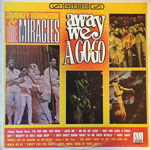 Smokey Robinson & The Miracles : Away We A Go-Go (LP, RE)