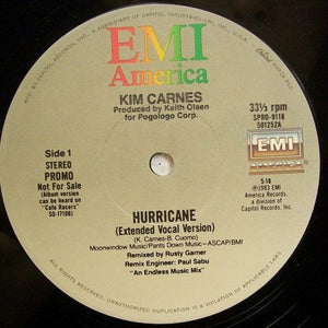 Kim Carnes : Hurricane (12", Maxi, Promo)