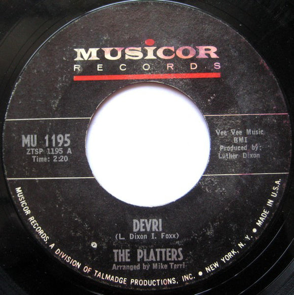 The Platters : Devri / Alone In The Night (Without You) (7