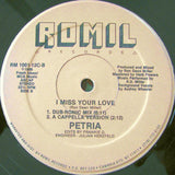 Petria : I Miss Your Love (12", Single)