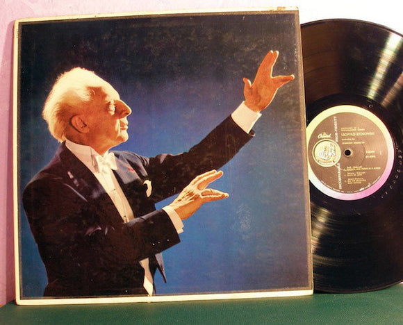 Leopold Stokowski conducting his Leopold Stokowski And His Symphony Orchestra : Landmarks Of A Distinguished Career (LP, Album)