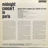 George Wein & The Newport All-Stars : Midnight Concert In Paris (LP, Album, Mono)