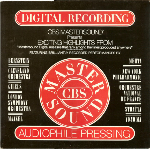 Various : CBS Mastersound Highlights (LP, Comp, Promo, Smplr)