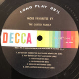 The Carter Family : More Favorites By The Carter Family (LP, Album, Mono)