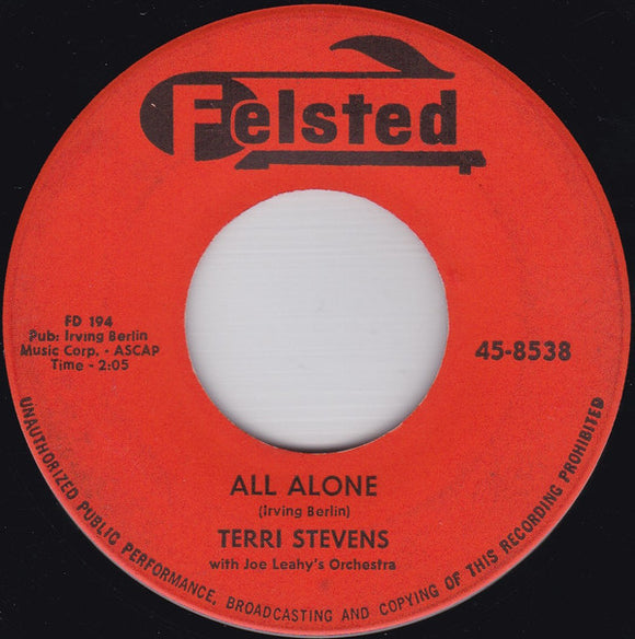 Terri Stevens : All Alone / My Wish Tonight (7