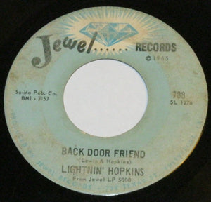 Lightnin' Hopkins : Back Door Friend / Fishing Clothes (7")