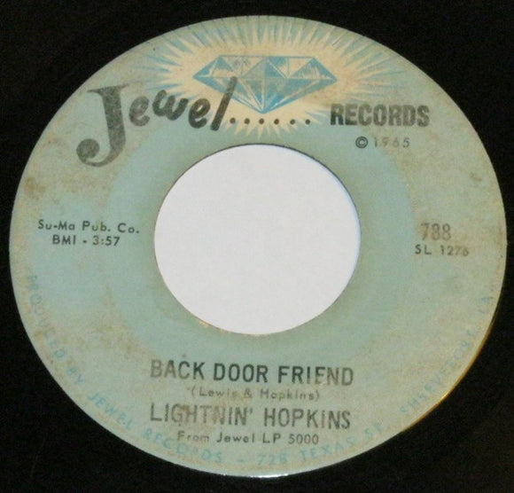 Lightnin' Hopkins : Back Door Friend / Fishing Clothes (7