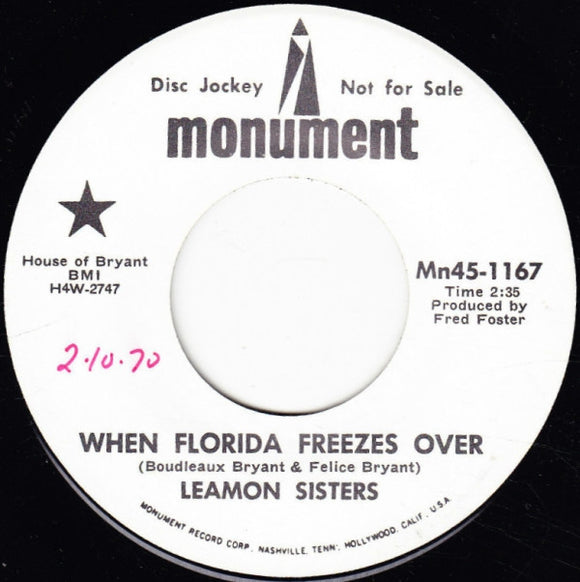 Leamon Sisters : When Florida Freezes Over / Everybody's A Winner (7