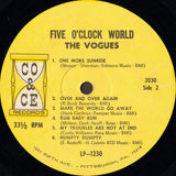 The Vogues : Five O'Clock World (LP, Album, Mono)