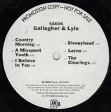 Gallagher & Lyle : Seeds (LP, Album, Promo)